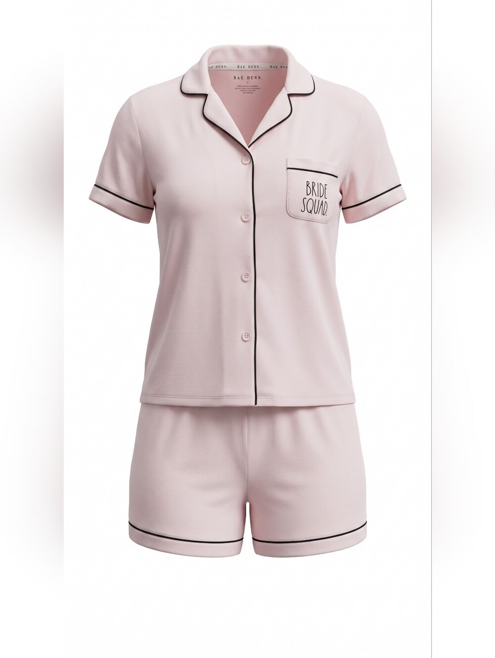 Bride Squad Short Pajama Set - Light Pink